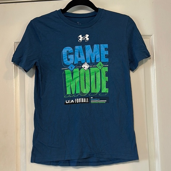 Under Armour Dynamic Blue and Green Short Sleeve Tee - Picture 1 of 8